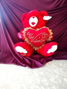 VALENTINE COLLECTIBLE DAN DEE 2009 RED STUFFED TOY BEAR 50% OFF SALE - Picture 1 of 7
