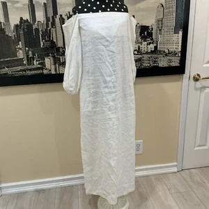 Vestido MAURIE AND EVE Eve 100% LINO Blanco Talla 8 - Imagen 1 de 17