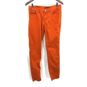 prAna skinny leg organic cotton bend denim jeans rust orange outdoor hiking 4 27 - Picture 1 of 8