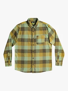 Quiksilver Mens Motherfly Long Sleeve Flannel Shirt Green EQYWT04330GKT2 - Picture 1 of 7
