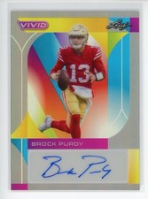 2023 Leaf Vivid Prismatic Gray #BA-BP1 Brock Purdy Auto /9