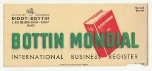 *** DIDOT-BOTTIN _ Bottin Mondial *** Buvard ancien 21 x 9 - Imagen 1 de 2