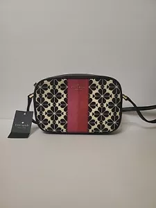 Borsa piccola per fotocamera Kate Spade flower jacquard nera crema multi, prezzo al pubblico consigliato: $ 279 - Foto 1 di 14