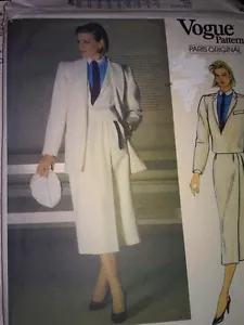 Vogue Pattern 1447 Christian Dior Womens Coat Skirt Shirt Career Size 10 Uncut - Picture 1 of 4
