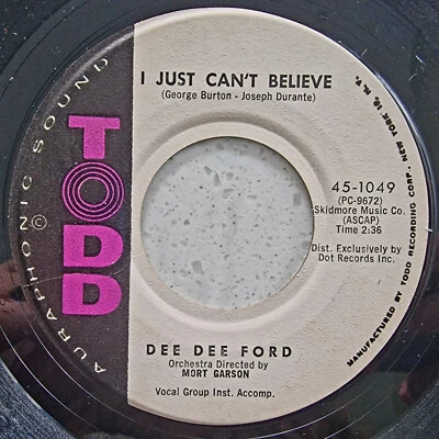 Dee Dee Ford – I Just Can't Believe / Good Morning Blues - Rare 1959 US 7" - Bild 1 von 2