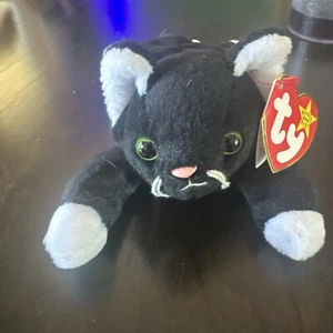 SPECIAL 1993 PVC ZIP Beanie Baby with POUNCE hang tag-mint RARE ERROR WRONG TUSH - Picture 1 of 9