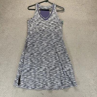 Vestido deportivo activo MPG para mujer blanco azul espalda deportiva sujetador incorporado talla mediana Foto 1 de 4