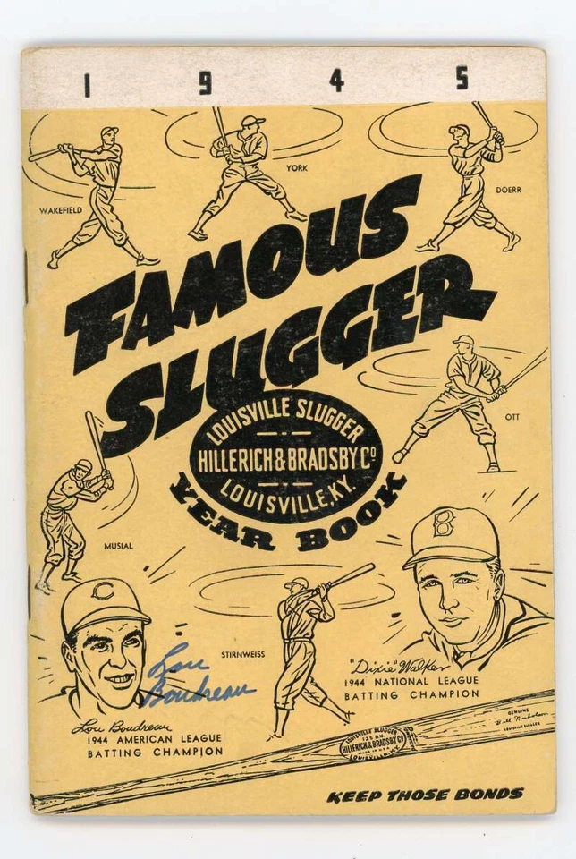 Lou Boudreau Autographed Signed Famous Slugger 1945 Year Book JSA Authentic - Image 1 of 1