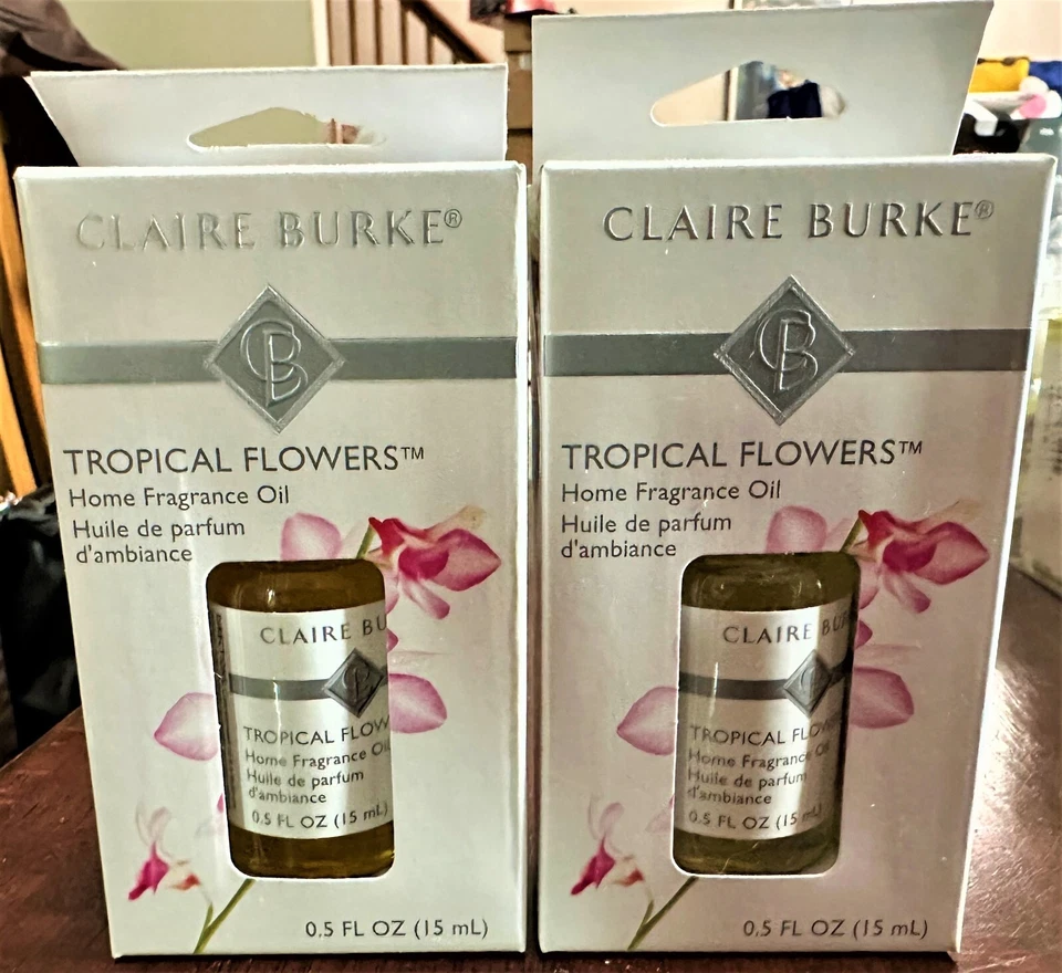 Óleo perfumado Claire Burke Home aroma flores tropicais novo nunca usado 0,5 fl oz - Imagem 1 de 1