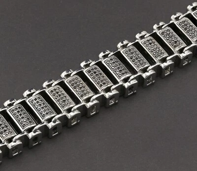 Браслет из нержавеющей стали с фианитами ПОЖИЗНЕННЫЙ без потускнения - Изображение 1 из 4