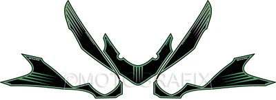 Kawasaki zzr1400 2012 - 2020 Tavola Numero Carena Anteriore Motografix Protezione Gel