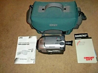 JVC Compact VHS Recorder Camera/Bag GR-AXM700U, 44x (UNUSED) Camcorder w Receipt - Image 1 of 4