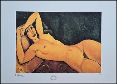 AMEDEO MODIGLIANI *Reclining Nude* 70 x 50 cm*signed lithograph*limited # 18/250 - Bild 1 von 4