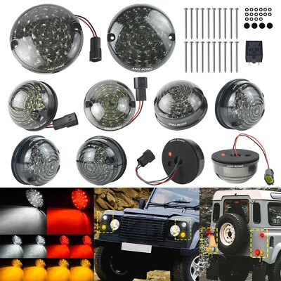 Full LED Smoked Fog Reverse Light Upgrade Kit For Land Rover Defender 90 110 130 - Image 1 of 4