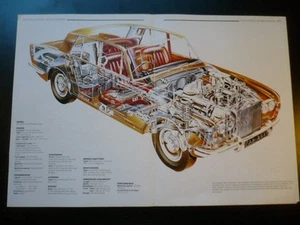 1966 Rolls Royce Silver Shadow Car Cut Away Drawing POSTER 1988 italian print - Picture 1 of 1