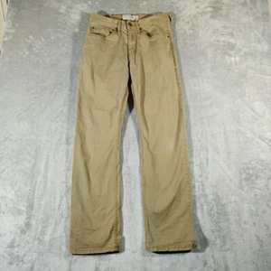 Wrangler Pants Mens 29/28 Brown Khakis Straight Fit Flex Workwear Normcore - Picture 1 of 8