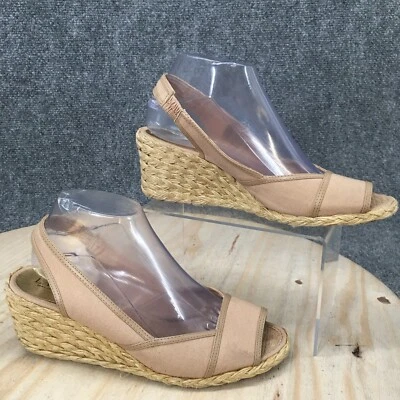 Sandálias Lauren Ralph Lauren Feminina 8,5 B Catrin Espadrille Cunha Bege Slingback - Imagem 1 de 4