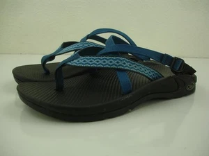 Sandali donna 10 M chaco hipthong ecotread blu perizoma slip-on escursionismo cinturino - Foto 1 di 13