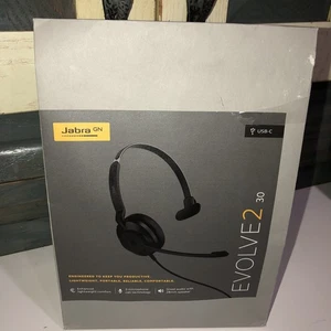 Jabra Evolve2 30 SE Wired Stereo Noise-Cancelling Headset w 2-Mic Call and USB-C - Picture 1 of 2