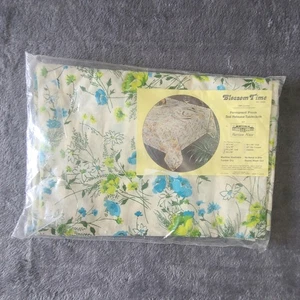 Vintage Blossom Time blaue Blume Tischdecke 60” x 84” HarrisonHouse 100 % Cotto - Bild 1 von 8