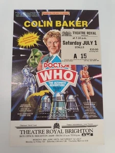 Doctor Who Ultimate Adventure - RARE Programme Colin Baker Flyer and Ticket. - Picture 1 of 5