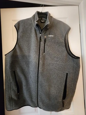 Solaris Vest Men Large Gray Fleece Full Zip Pockets Hiking Outdoors  Jacket - Image 1 of 4