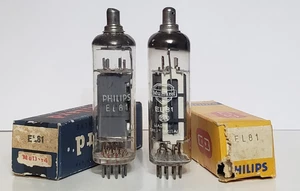 Pair of EL81 / 6CJ6 Vintage Vacuum Tubes 1 x Mullard & 1 x Philips - Picture 1 of 13