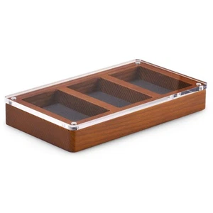 Solid Wooden Glass Top Jewelry Display Case,Wooden Small Jewelry Tray for Col... - Picture 1 of 7