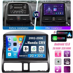 9" Car Stereo Radio GPS Navi For Honda CR-V CRV 2002-2006 Carplay Android 14 US - Bild 1 von 16