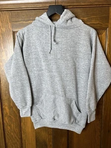 Vintage 1970s 70s Blank Pullover Hoodie Sweatshirt Sz Small Grey - Picture 1 of 3