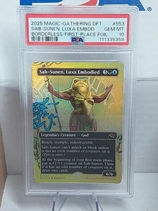 MTG AETHERDRIFT FIRST PLACE FOIL BORDERLESS SAB-SUNEN, LUXA EMBODIED PSA 10 OF 1 - Picture 1 of 3