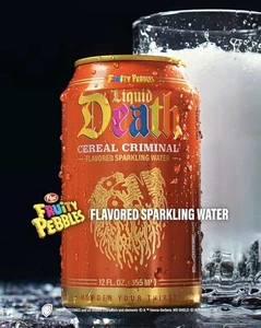 Liquid Death x Fruity Pebbles CEREAL CRIMINAL Sparkling Water - One 12oz Can - Picture 1 of 4