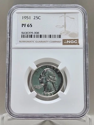 1951 Washington Quarter Gem Proof NGC PF 65 - Image 1 of 4