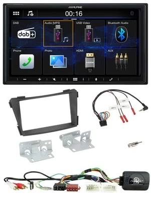 Alpine Bluetooth 2DIN Lenkrad DAB USB Autoradio für Hyundai i40 11-19 AUX USB sc - Bild 1 von 4
