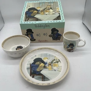 SPODE Paddington Bear Dish Set Mug,bowl & Plate 3pc set Unused with Box Rare HTF - Picture 1 of 17