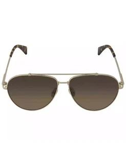 Lanvin Brown Gradient Pilot Gold Unisex Sunglasses LNV113S 740 61 Made In Italy - Picture 1 of 4