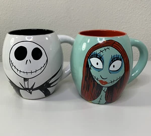 2 Disney Nightmare before Christmas Kaffeetasse Jack and Sally 18 oz Keramiktassen - Bild 1 von 8