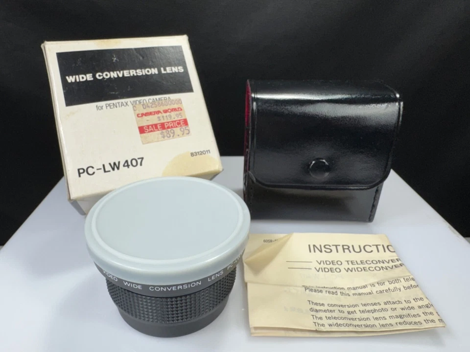 Asahi Pentax Video Camera Wide Angle Conversion Lens PC-LW407 46mm NEW OLD STOCK - Image 1 of 4