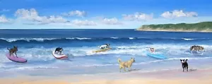 Hot Dogs Surf von Carol Saxe Bild Größe 20" x 8" - Bild 1 von 1