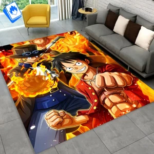Tappeto One Piece 120x160cm Cappello di Paglia Monkey D. Rufy & Sabo Anime - Picture 1 of 6