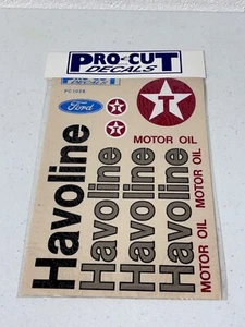 RC Pro-cut Procut PC1028 Vintage Havoline Sticker Decal Sheet NEW NOS 1/10 RC - Picture 1 of 2