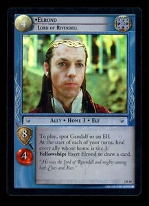 LOTR TCG Fellowship of the Ring Foil 1R40 Elrond, Lord of Rivendel - Imagen 1 de 2
