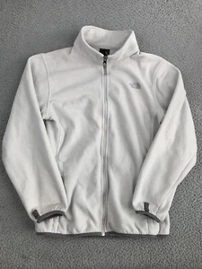 The North Face Jacket Youth XL White Long Sleeve Full Zip Mock Neck Logo Girls - Picture 1 of 17