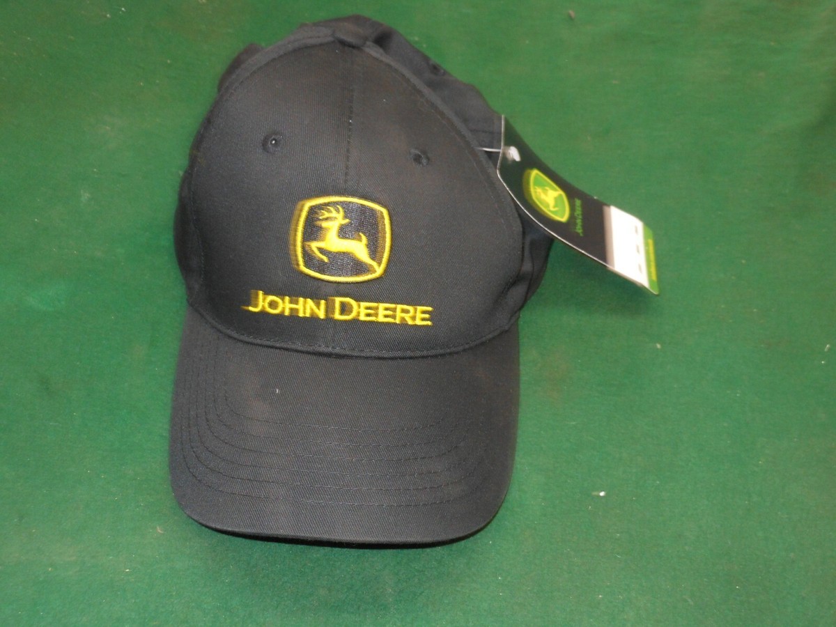 Gorra De Béisbol John Deere - Ajustable, Bordada, Estilo Camionero En Blanco/Negro