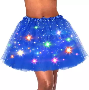 Light up Women Tutu LED Tutus Skirt Layered Sparkly Skirts for Carnival Festival - Picture 1 of 12