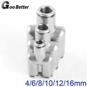 Push Fit Y Piece Pneumatic Connector Equal Metric Push-in Fittings Fit Air Water - Picture 1 of 11
