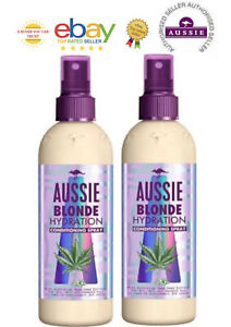 AUSSIE Blonde Hydration LEAVE IN CONDITIONER Spray (pack of 2) 250ml each 