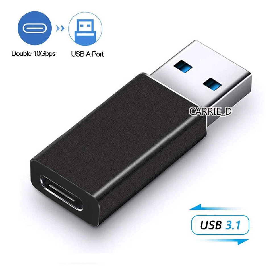 USB 3.1 Type C Female to USB 3.0 Type A Male Adapter Converter Cable Connector - Image 1 of 4