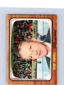 VINTAGE HOCKEY CARD TOPPS 1966 SID ABEL COACH DETROIT RED WINGS NO544 - Picture 1 of 2