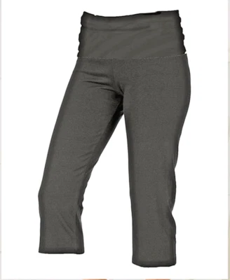 Pantalones Capri Boxercraft Carbón Legging con Cintura Ancha Plegable Talla S  Foto 1 de 4